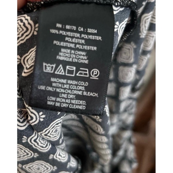 Anthropology Saturday Sunday‎ Womens Medium Black White Geometric Wide Leg Pants - Picture 6 of 7